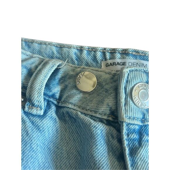 Garage Denim Wide Leg Y2K Patchwork Light Wash High Waist Jeans Size 5(27) - Picture 7 of 7